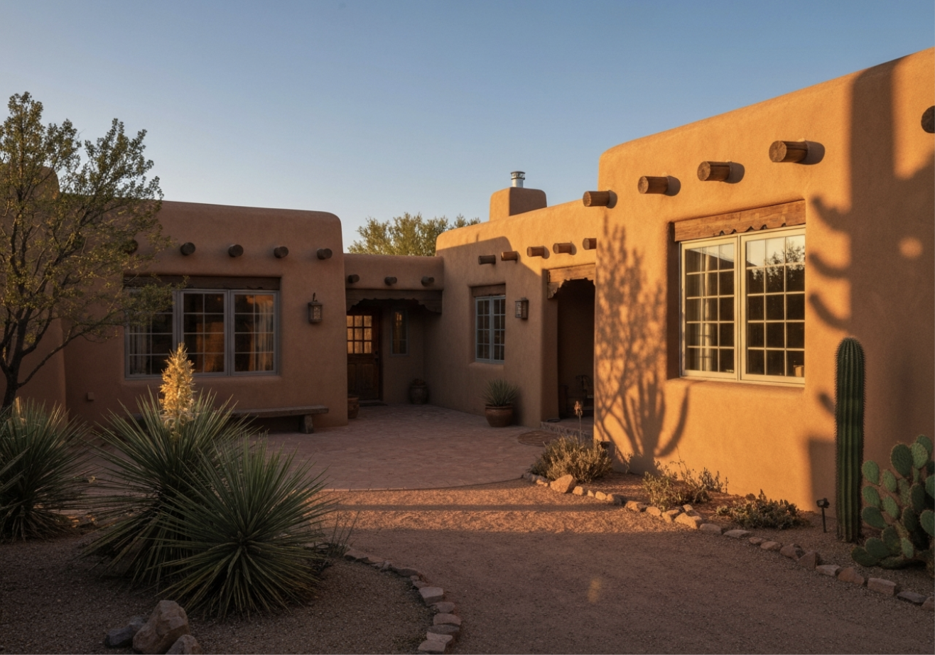 Warm adobe home